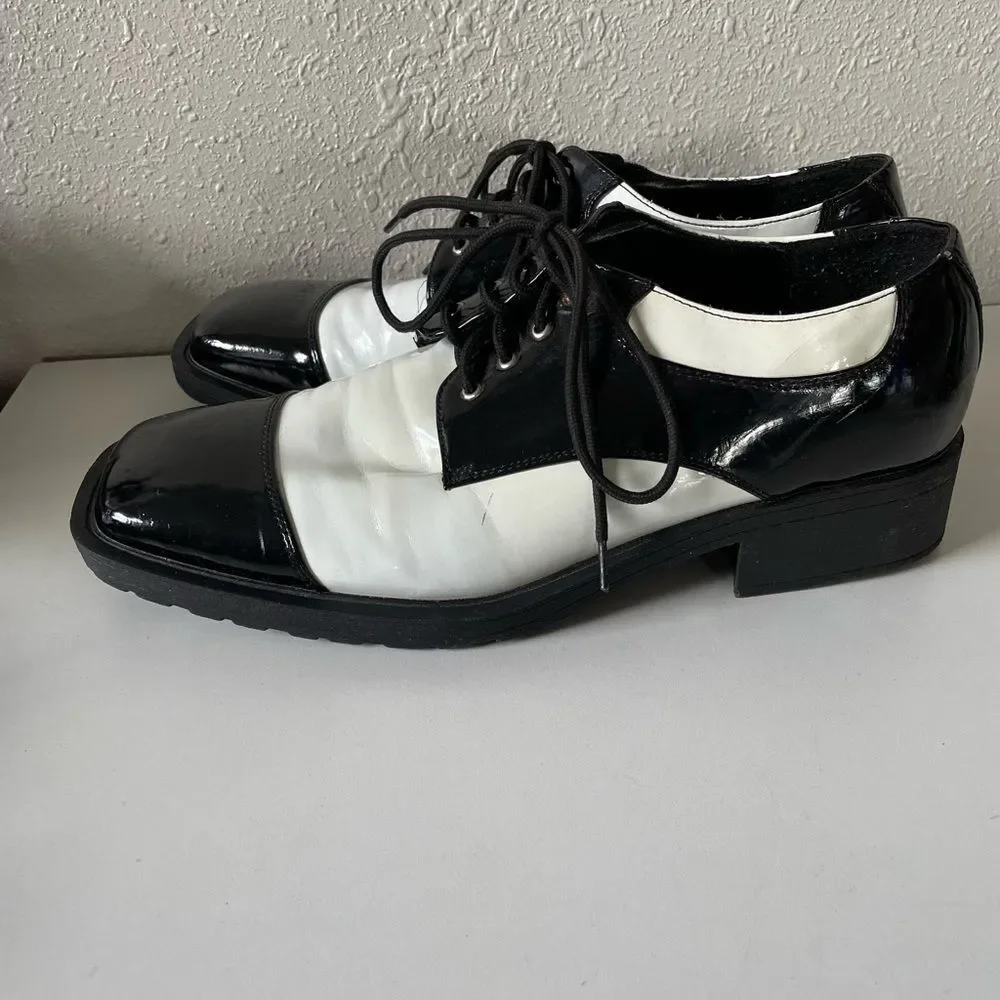 1031 Oxford Black and White Dress Shoes Men's Size 12